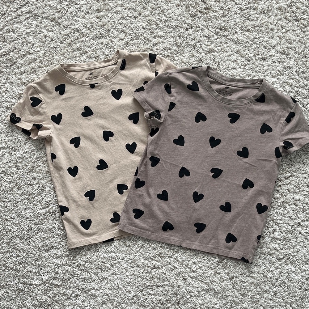 H&M Kids Heart Print Tee Bundle